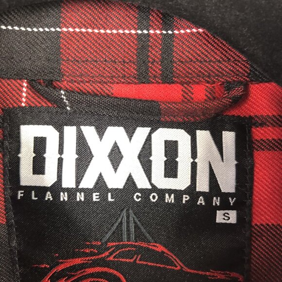 Dixxon Shirt Womens Small Red Black Plaid Flannel Long Sleeve Barrett-Jackson - Picture 3 of 16